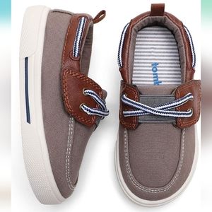 Tombik Tan Baby Boys Loafers Velcro Top, Size 6